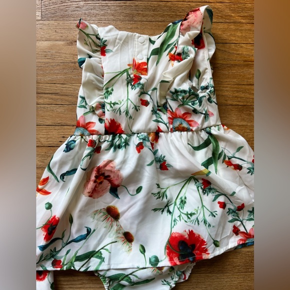 Floral Mommy & Me Dresses Chiffon Sleeveless Matching 3 Dresses - Picture 10 of 14